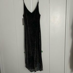 Anthropologie, black/grey, velour dress, size XL, never worn with tags